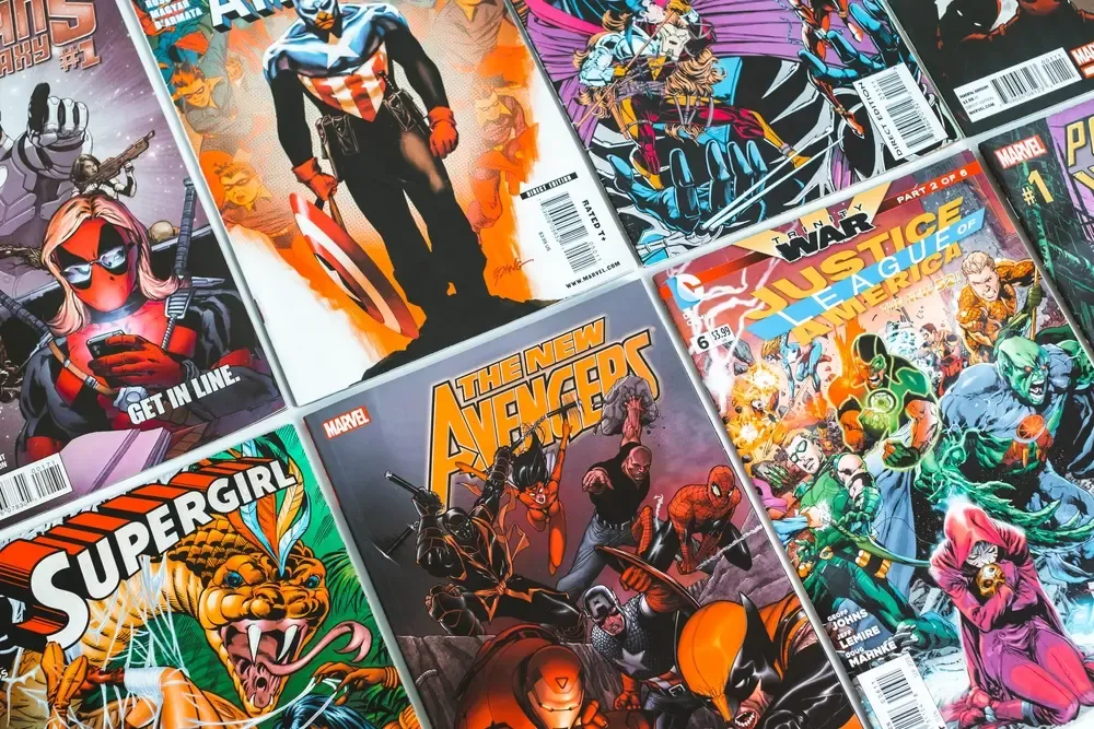 marvel comic books featuring the most recent Marvel Comics logo