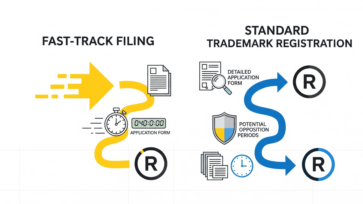 Fast-Track Filing vs. Standard Trademark Registration: What’s the Difference?