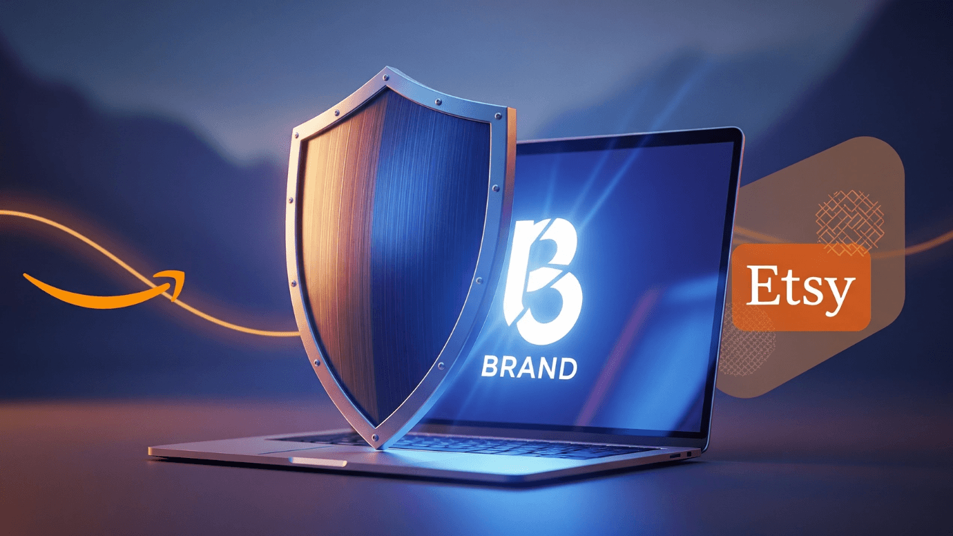 Trademark symbol protecting an e-commerce brand's logo on the Etsy marketplace
