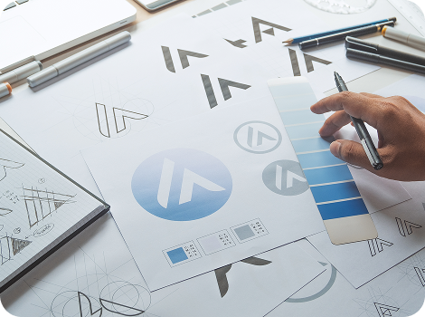 Person reviewing trademark documents